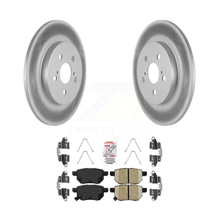 Rear Coated Disc Brake Rotors And Ceramic Pads Kit For Lexus CT200h KGA-103513