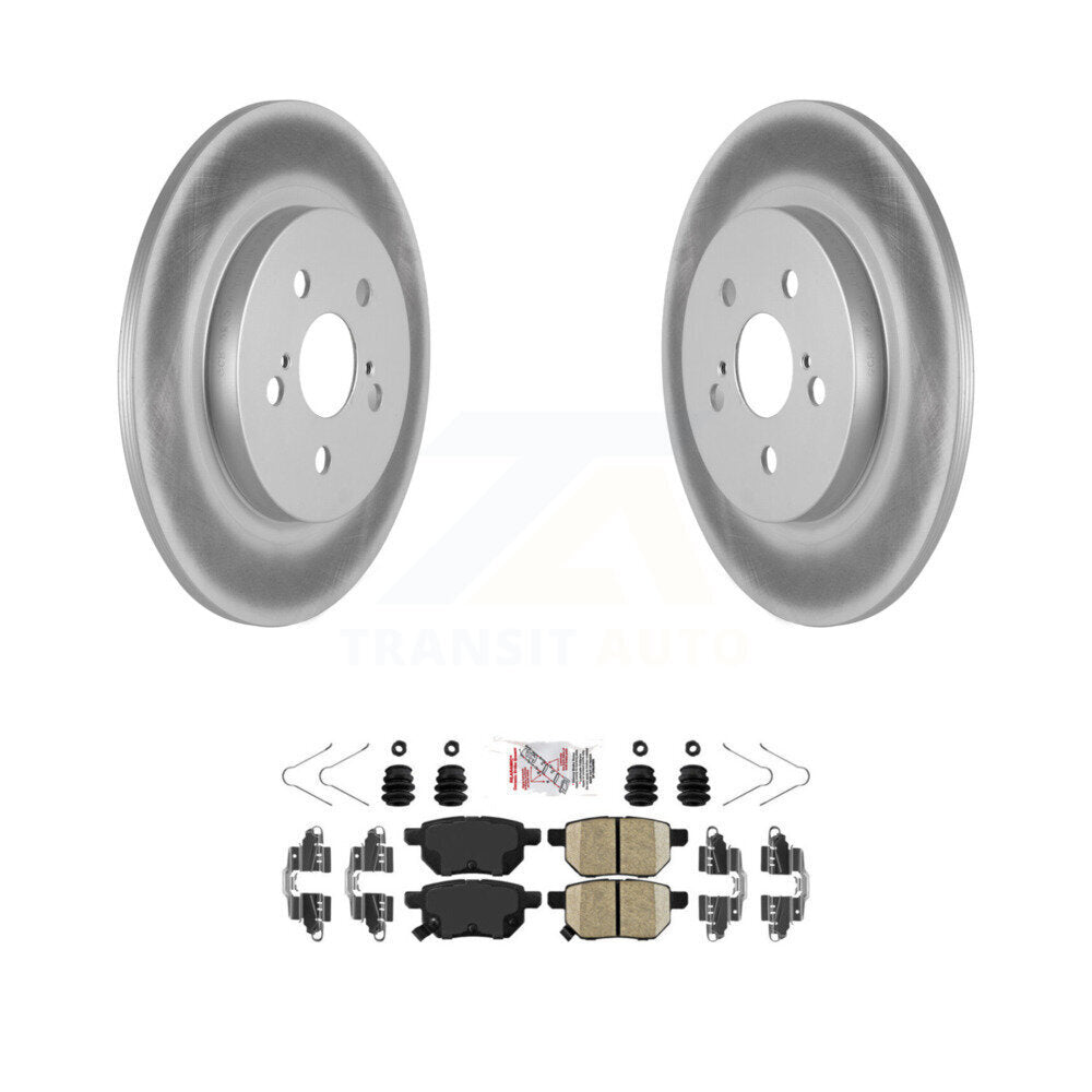 Rear Coated Disc Brake Rotors And Ceramic Pads Kit For Lexus CT200h KGA-103514