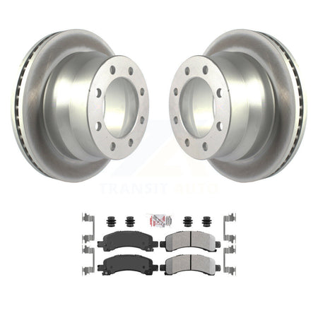 Rear Coated Disc Brake Rotors And Semi-Metallic Pads Kit For Chevrolet Express 4500 KGA-103522