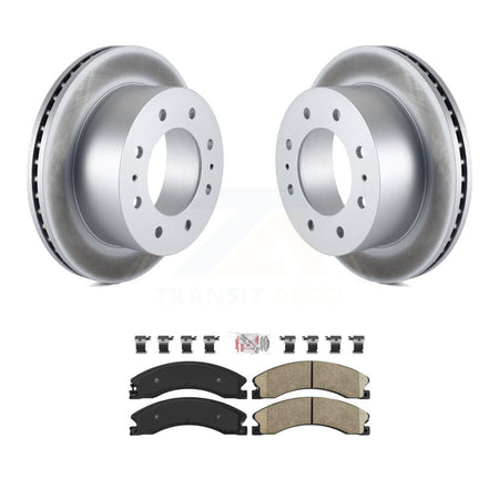 Rear Coated Brake Rotor & Ceramic Pad Kit For GMC Chevrolet Sierra 2500 HD Silverado 3500 KGA-103527