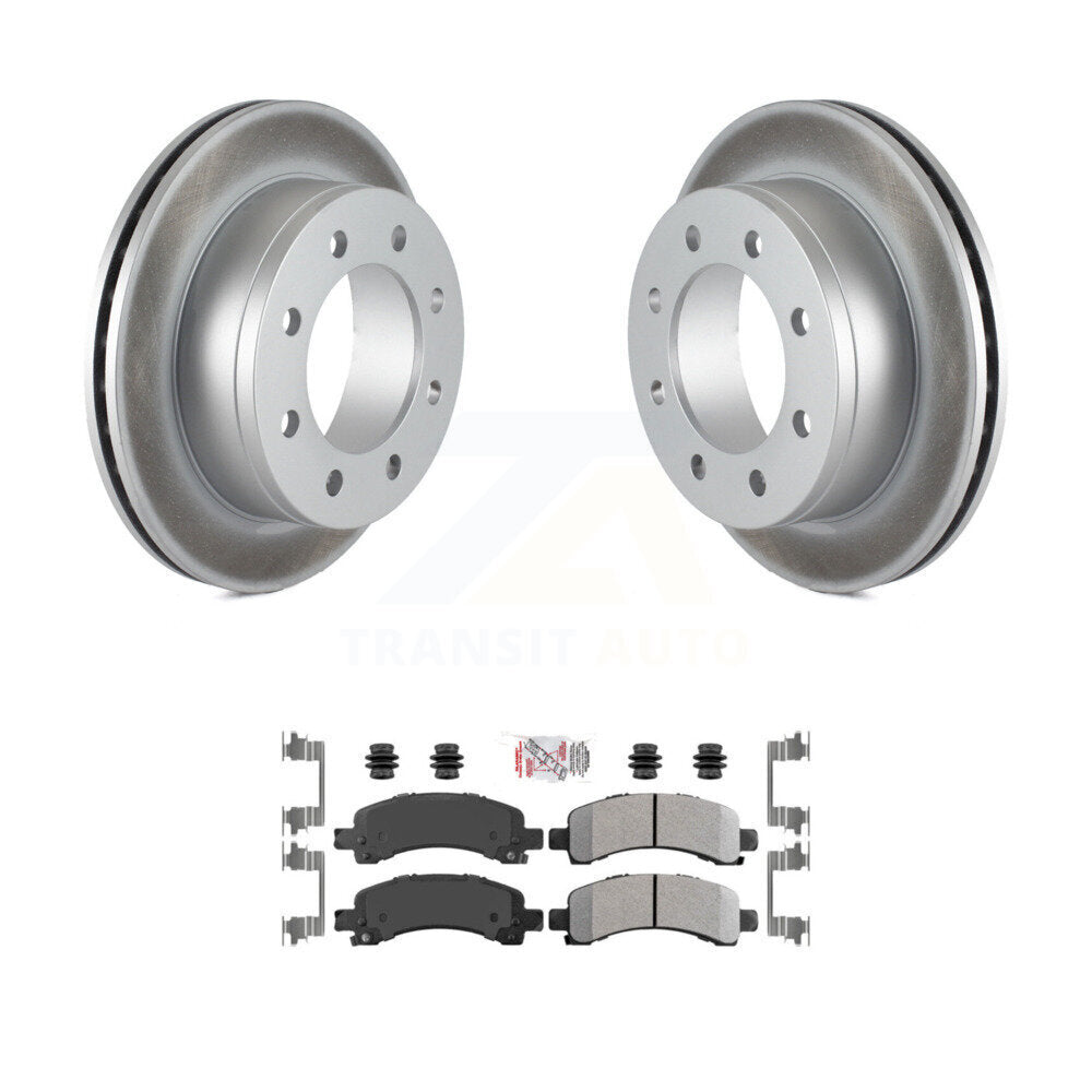Rear Coated Brake Rotors Semi-Metallic Pad Kit For GMC Chevrolet Savana 2500 Express 3500 KGA-103539
