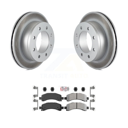 Rear Coated Brake Rotors Semi-Metallic Pad Kit For GMC Chevrolet Savana 2500 Express 3500 KGA-103539