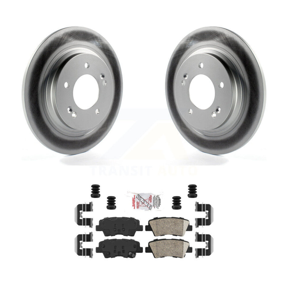 Rear Coated Disc Brake Rotors And Ceramic Pads Kit For Hyundai Sonata Azera KGA-103552