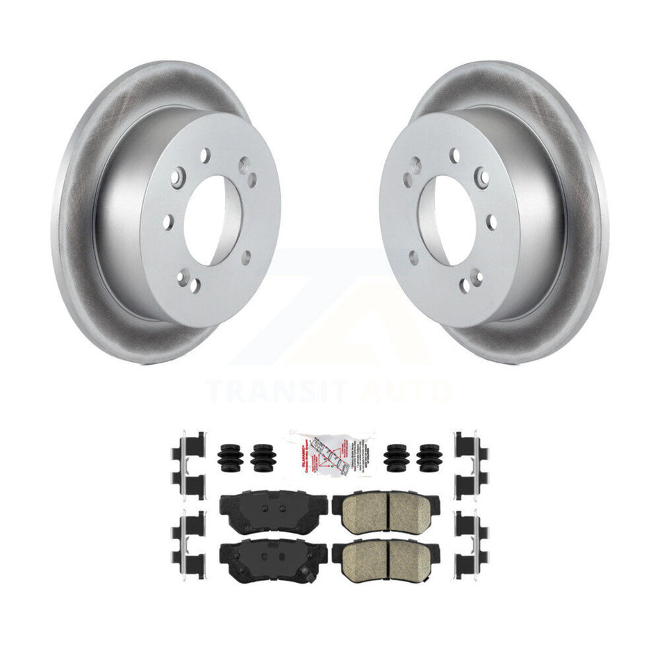 Rear Coated Disc Brake Rotors And Ceramic Pads Kit For Hyundai Elantra KGA-103555