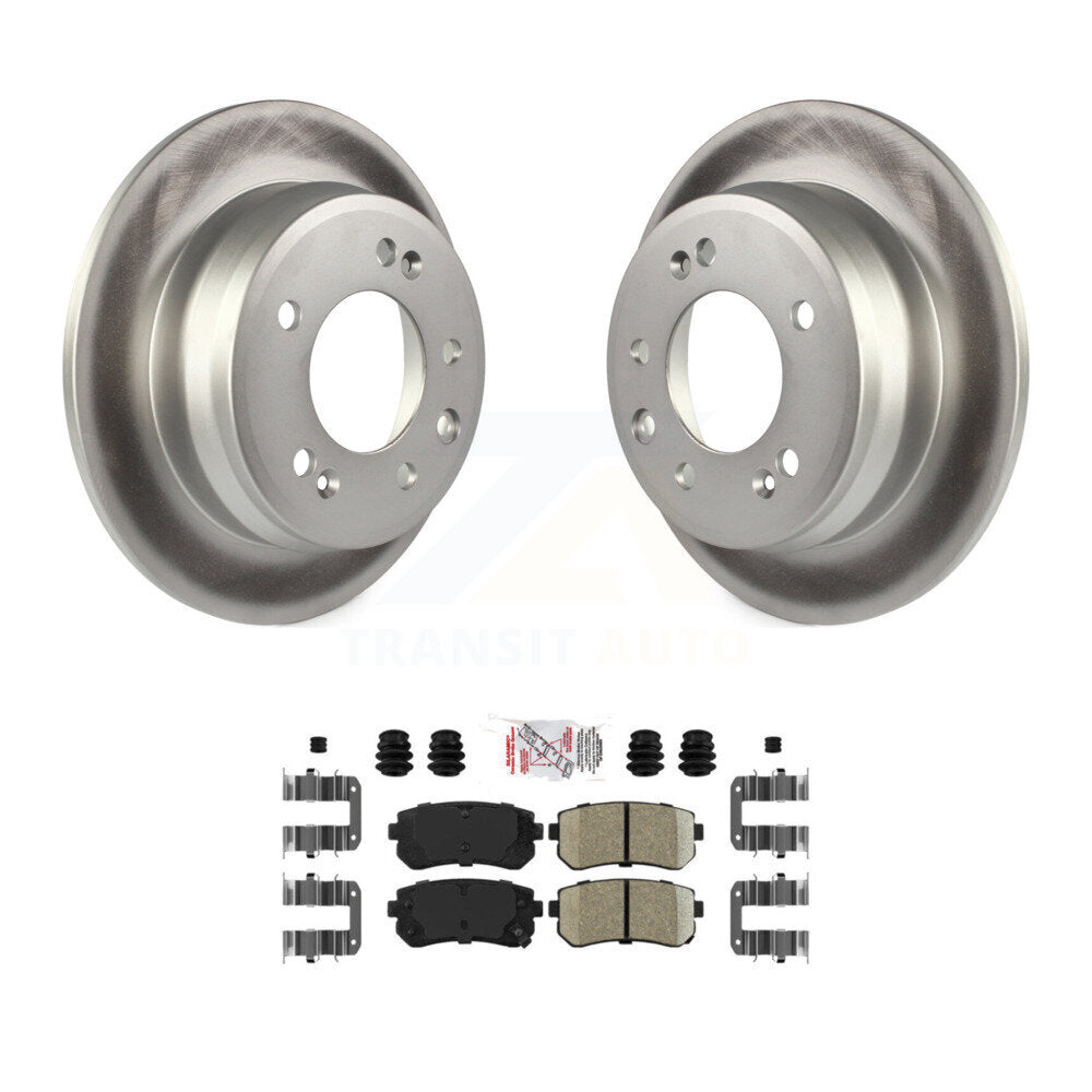 Rear Coated Disc Brake Rotors And Ceramic Pad Kit For Hyundai Elantra Tucson Kia Sportage KGA-103556