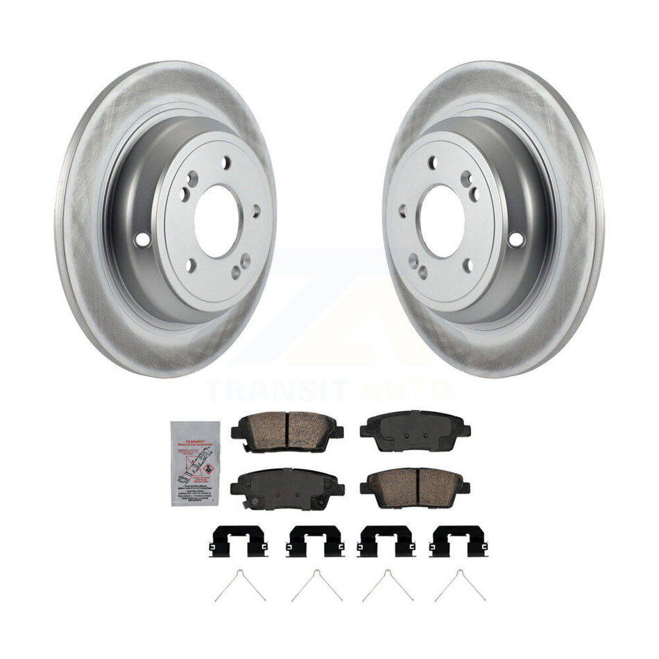 Rear Coated Disc Brake Rotors And Ceramic Pads Kit For 2018-2020 Genesis G80 3.8L 5.0L KGA-103561
