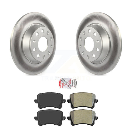 Rear Coated Disc Brake Rotors Semi-Metallic Pad Kit For Volkswagen Tiguan Audi Q3 Quattro KGA-103562