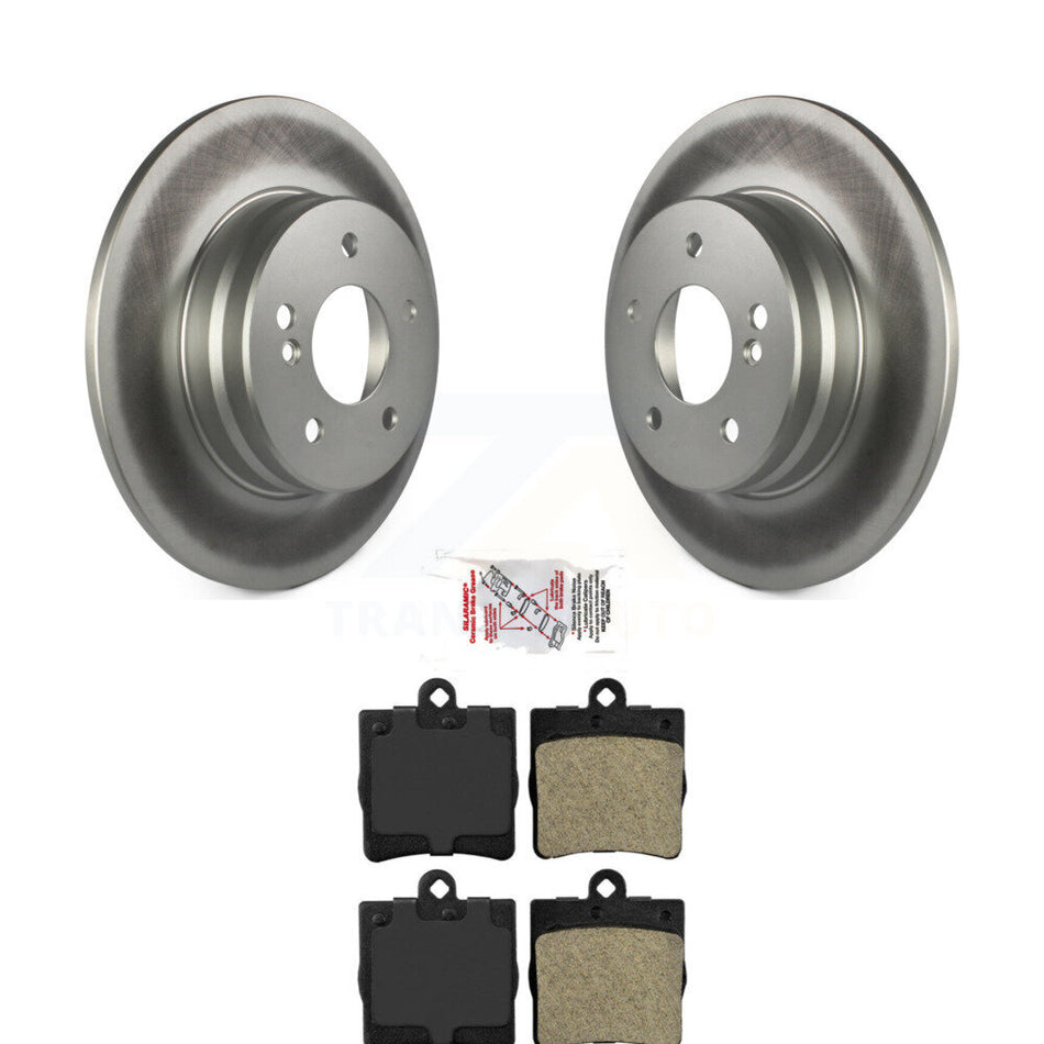 Rear Coated Brake Rotor Semi-Metallic Pad Kit For Mercedes-Benz SLK280 With Sport Package KGA-103573