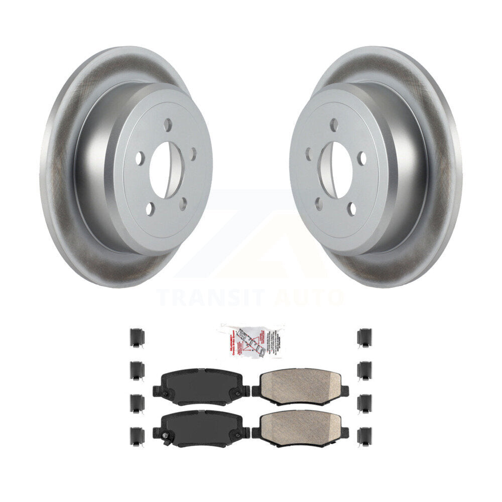 Rear Coated Disc Brake Rotors And Ceramic Pads Kit For Jeep Liberty Dodge Nitro KGA-103574
