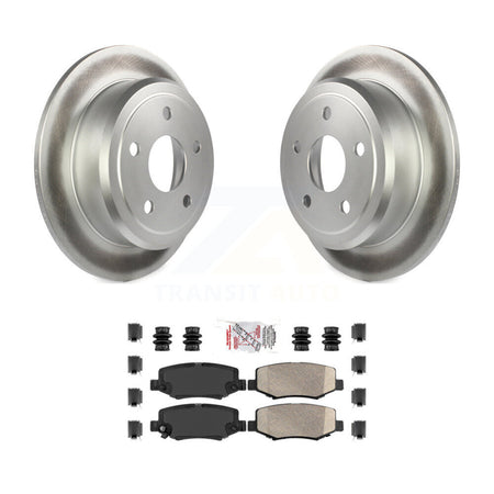 Rear Coated Disc Brake Rotors And Ceramic Pads Kit For Jeep Wrangler JK KGA-103577