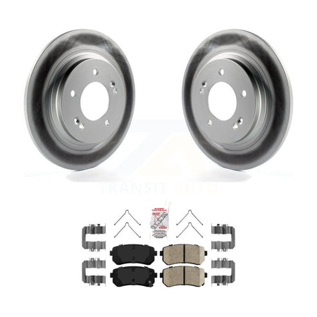 Rear Coated Brake Rotor & Ceramic Pad Kit For 2016 Kia Optima With Electric Parking KGA-103578