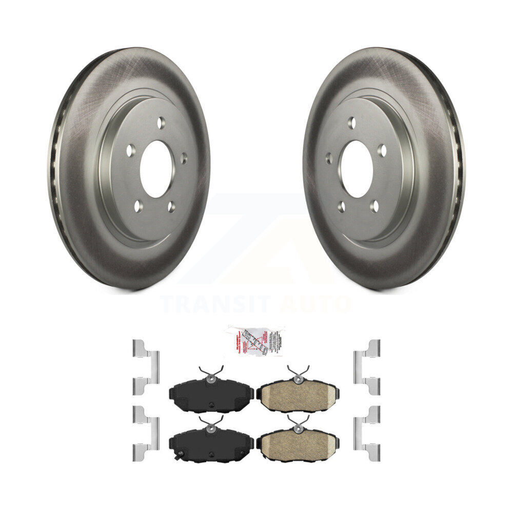Rear Coated Disc Brake Rotors And Ceramic Pads Kit For Ford Mustang KGA-103585