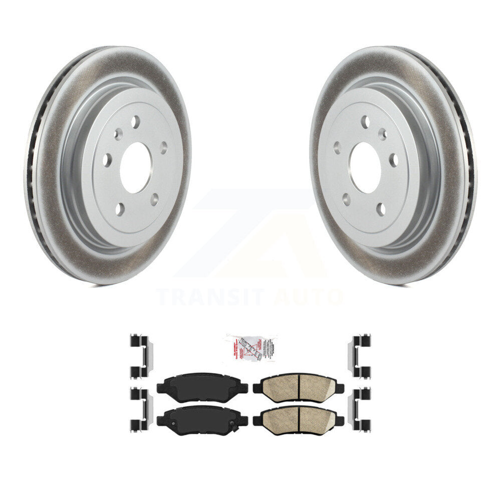 Rear Coated Disc Brake Rotors And Ceramic Pads Kit For Chevrolet Camaro Cadillac CTS KGA-103598