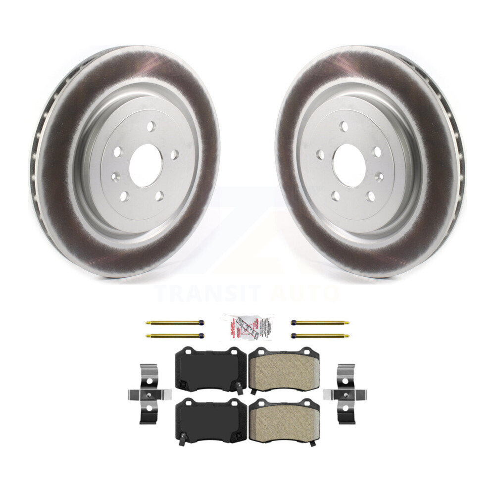 Rear Coated Disc Brake Rotors And Semi-Metallic Pad Kit For Chevrolet Camaro Cadillac CTS KGA-103599