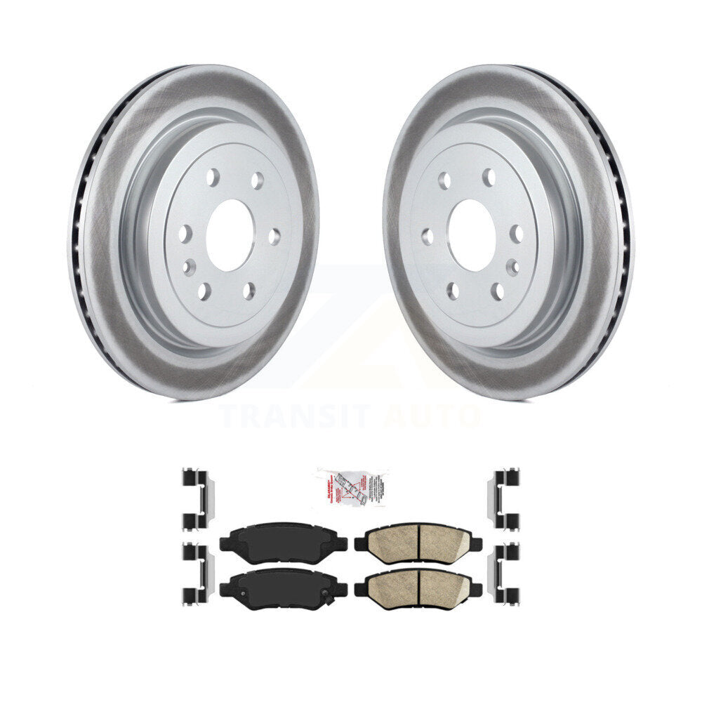 Rear Coated Disc Brake Rotors And Ceramic Pads Kit For Cadillac SRX Saab 9-4X KGA-103600