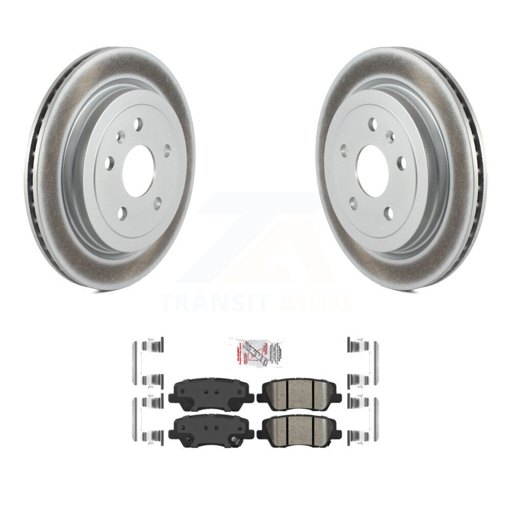 Rear Coated Disc Brake Rotors And Ceramic Pads Kit For Cadillac CTS KGA-103606