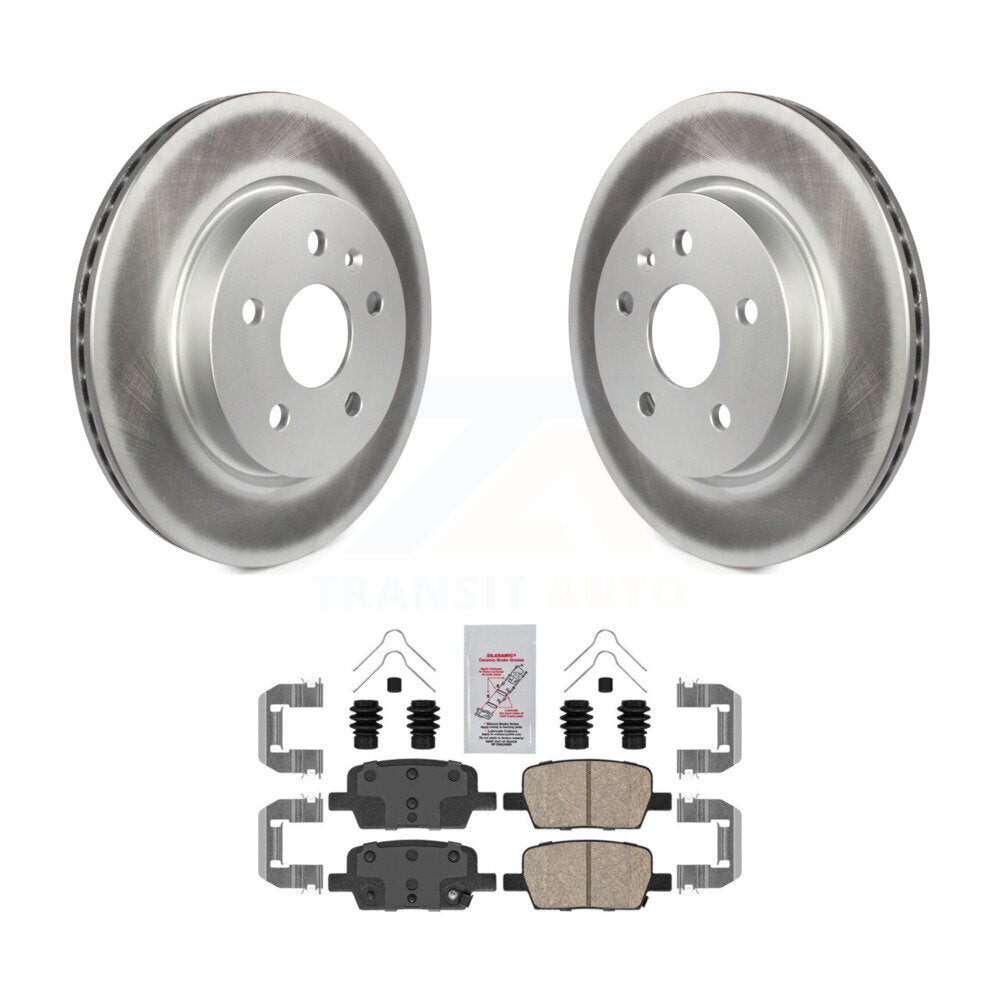 Rear Coated Disc Brake Rotors And Ceramic Pads Kit For Chevrolet Camaro Cadillac CT6 KGA-103609
