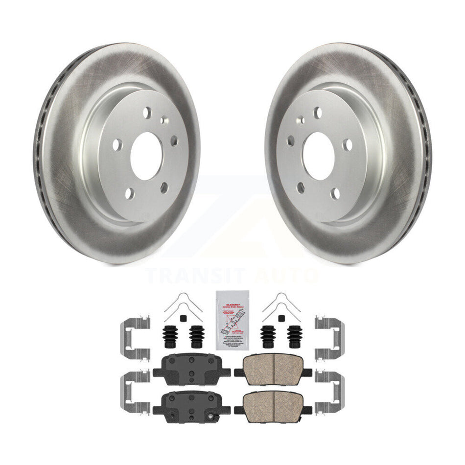 Rear Coated Disc Brake Rotors And Ceramic Pads Kit For Chevrolet Camaro Cadillac CT6 KGA-103609