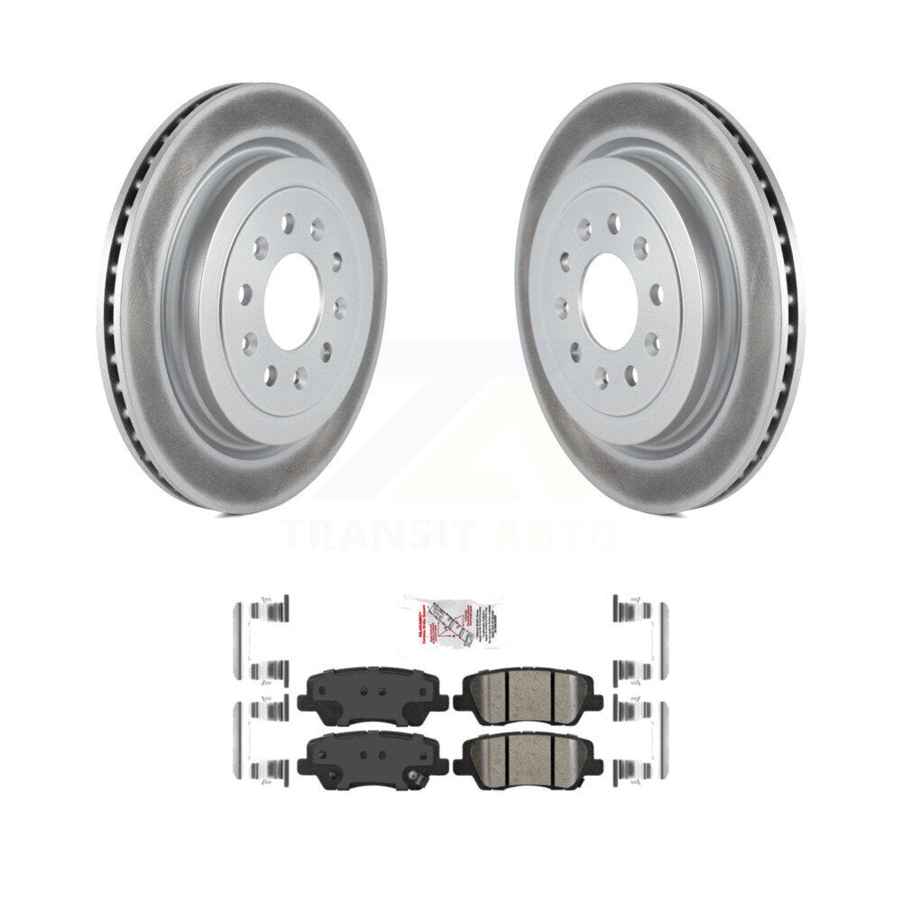 Rear Coated Disc Brake Rotors And Ceramic Pads Kit For Cadillac ATS KGA-103615