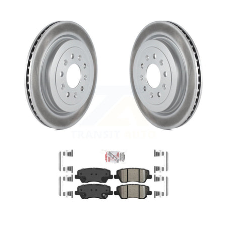 Rear Coated Disc Brake Rotors And Ceramic Pads Kit For Cadillac ATS KGA-103615