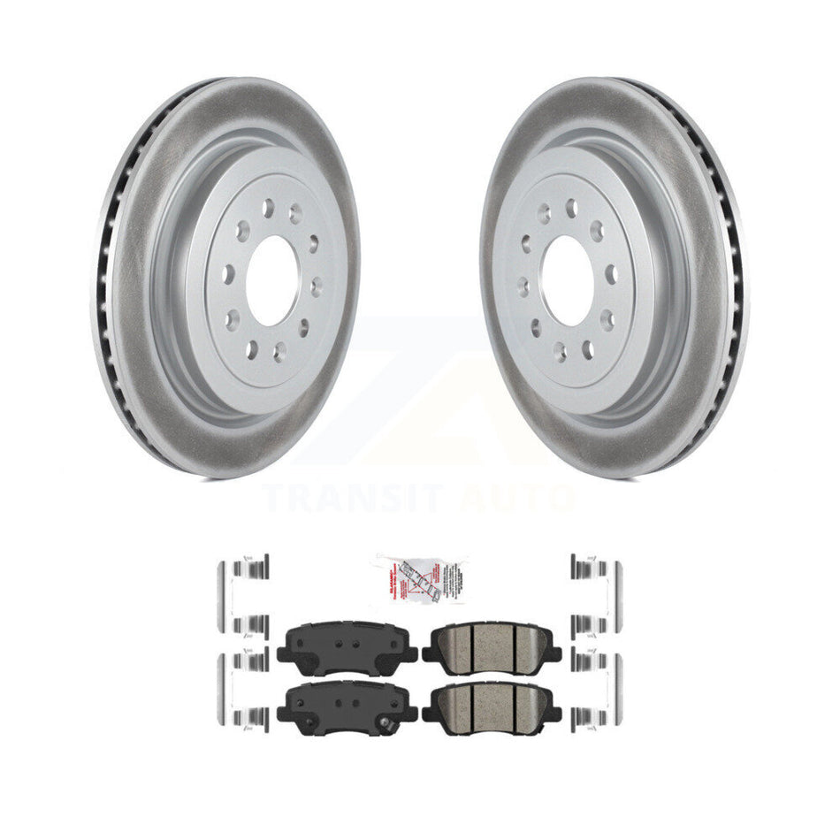 Rear Coated Disc Brake Rotors And Ceramic Pads Kit For Cadillac ATS KGA-103615