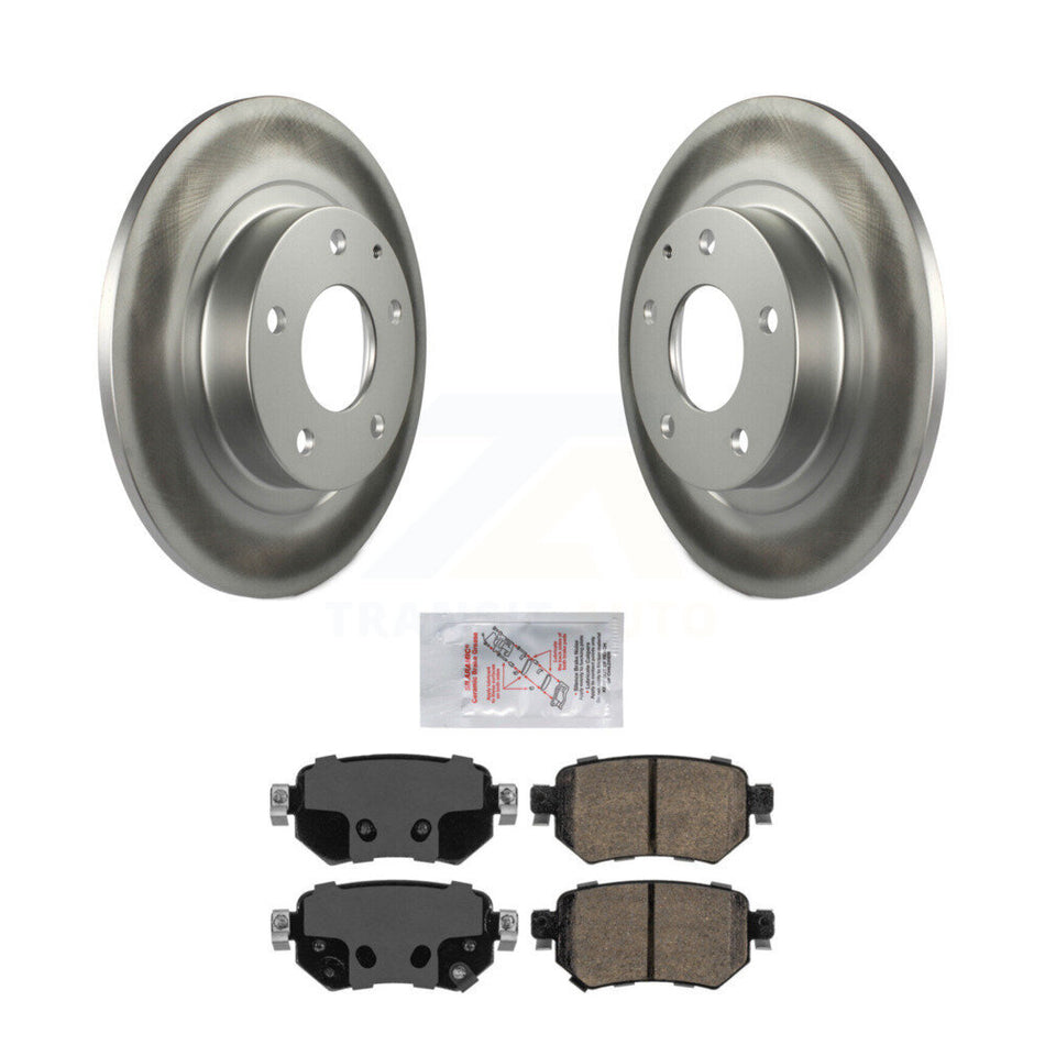 Rear Coated Disc Brake Rotors And Ceramic Pads Kit For 2016-2021 Mazda 6 KGA-103626