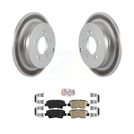Rear Coated Disc Brake Rotors And Ceramic Pads Kit For 2007-2009 Kia Amanti KGA-103629