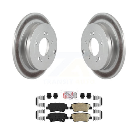 Rear Coated Disc Brake Rotors And Ceramic Pads Kit For 2007-2009 Kia Amanti KGA-103630