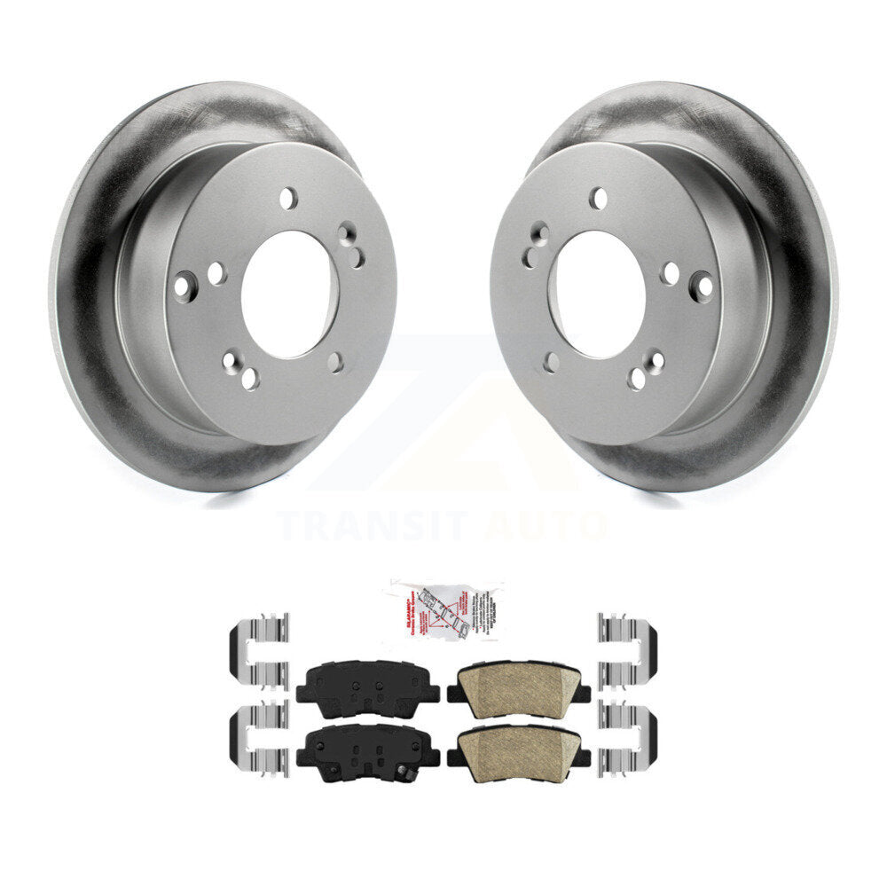Rear Coated Disc Brake Rotors And Ceramic Pads Kit For Hyundai Sonata 2.4L KGA-103631