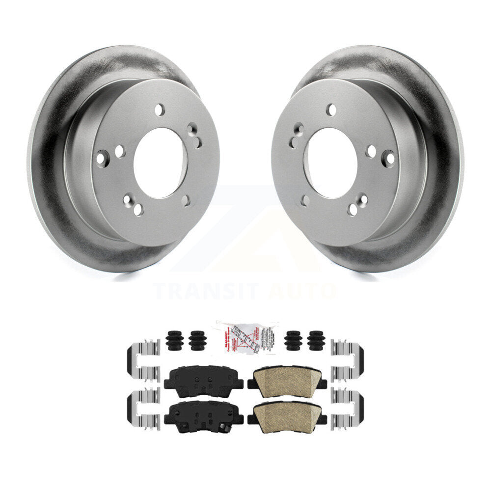 Rear Coated Disc Brake Rotors And Ceramic Pads Kit For Hyundai Sonata 2.4L KGA-103633