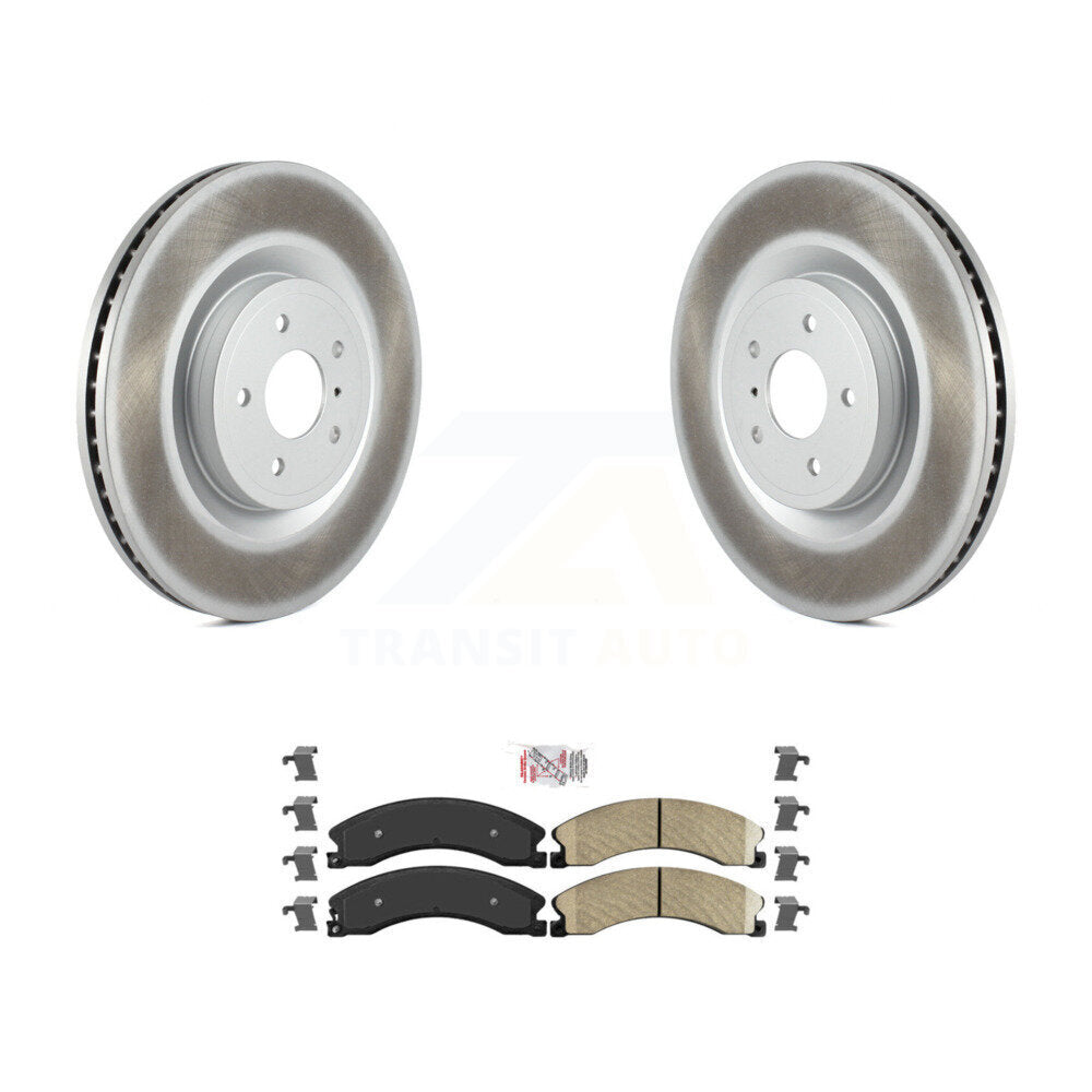 Rear Coated Disc Brake Rotors & Ceramic Pad Kit For 2012-2021 Nissan NV2500 NV3500 NV1500 KGA-103642