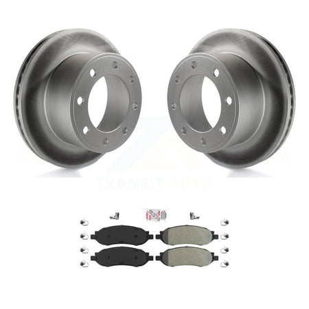 Rear Coated Brake Rotor & Semi-Metallic Pad Kit For 2005-2007 Ford F-350 Super Duty F-250 KGA-103656