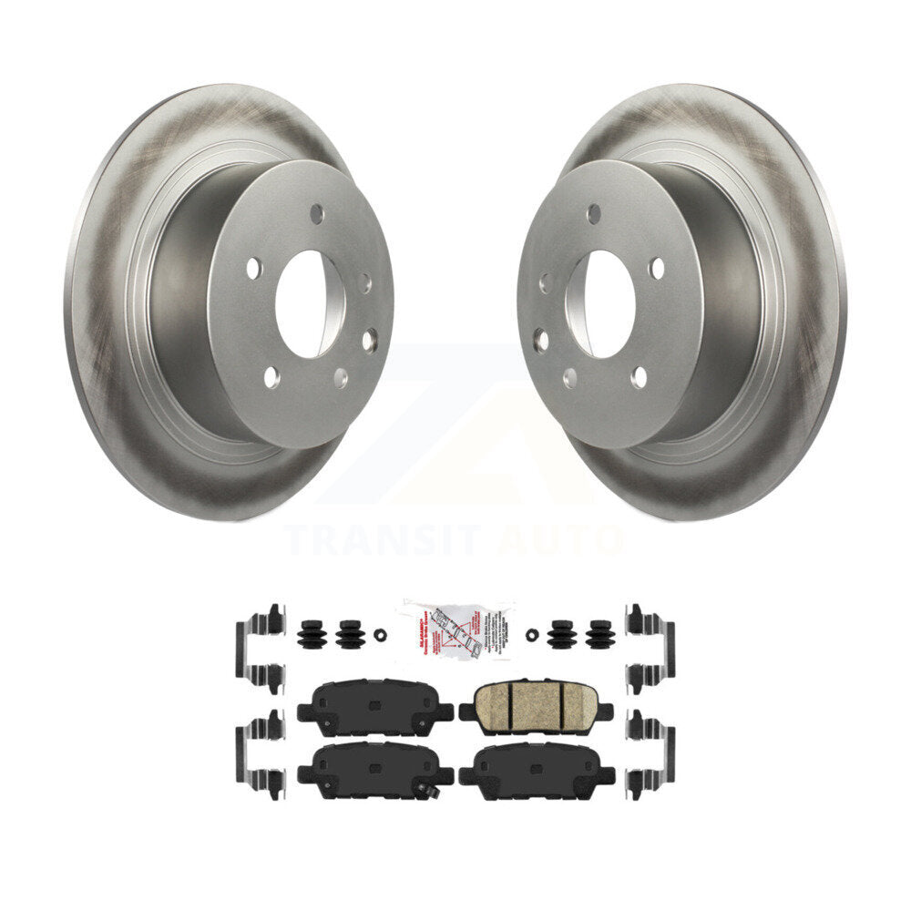 Rear Coated Disc Brake Rotors And Ceramic Pads Kit For Nissan Sentra Altima Juke Maxima KGA-103668