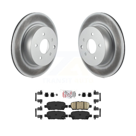 Rear Coated Brake Rotor Ceramic Pad Kit For INFINITI Nissan Maxima G37 QX50 EX35 370Z G35 KGA-103670