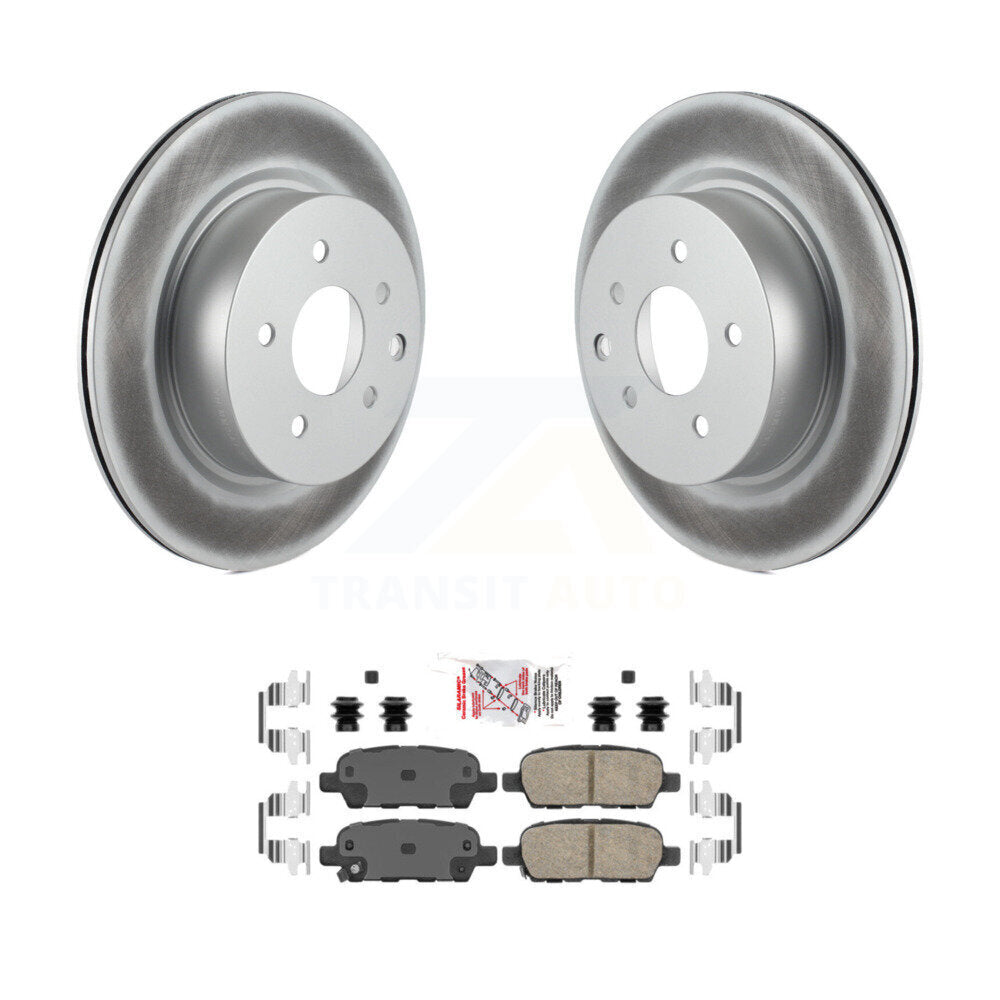 Rear Coated Disc Brake Rotors And Ceramic Pads Kit For INFINITI EX35 M35 M45 KGA-103677