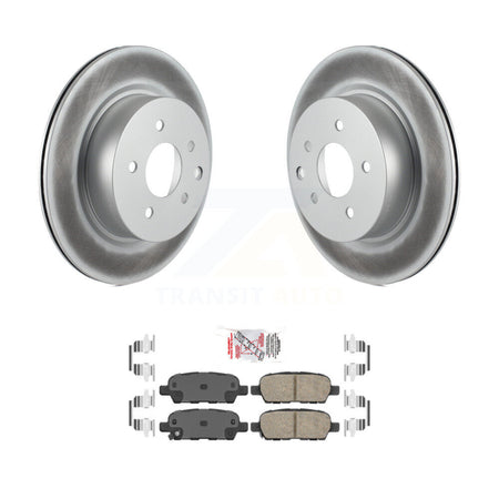 Rear Coated Disc Brake Rotors And Ceramic Pads Kit For INFINITI EX35 M35 M45 KGA-103678