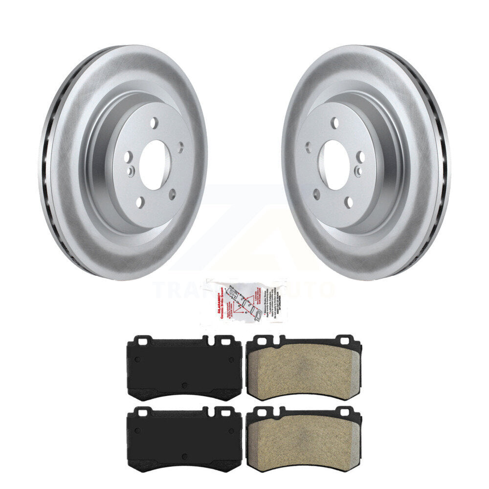 Rear Coat Brake Rotors Semi-Metallic Pad Kit For 07-13 Mercedes-Benz S600 Armored Vehicle KGA-103713