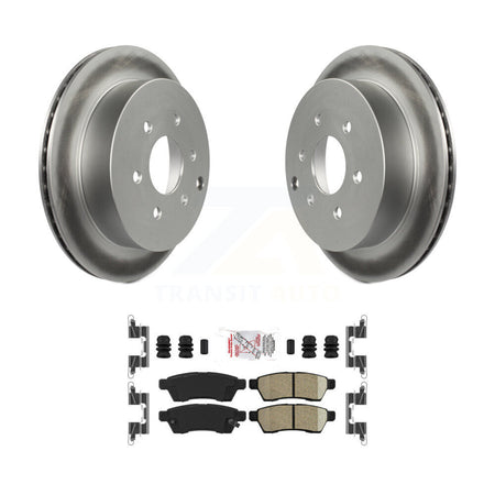Rear Coated Disc Brake Rotors & Ceramic Pad Kit For Nissan Frontier Xterra Suzuki Equator KGA-103716