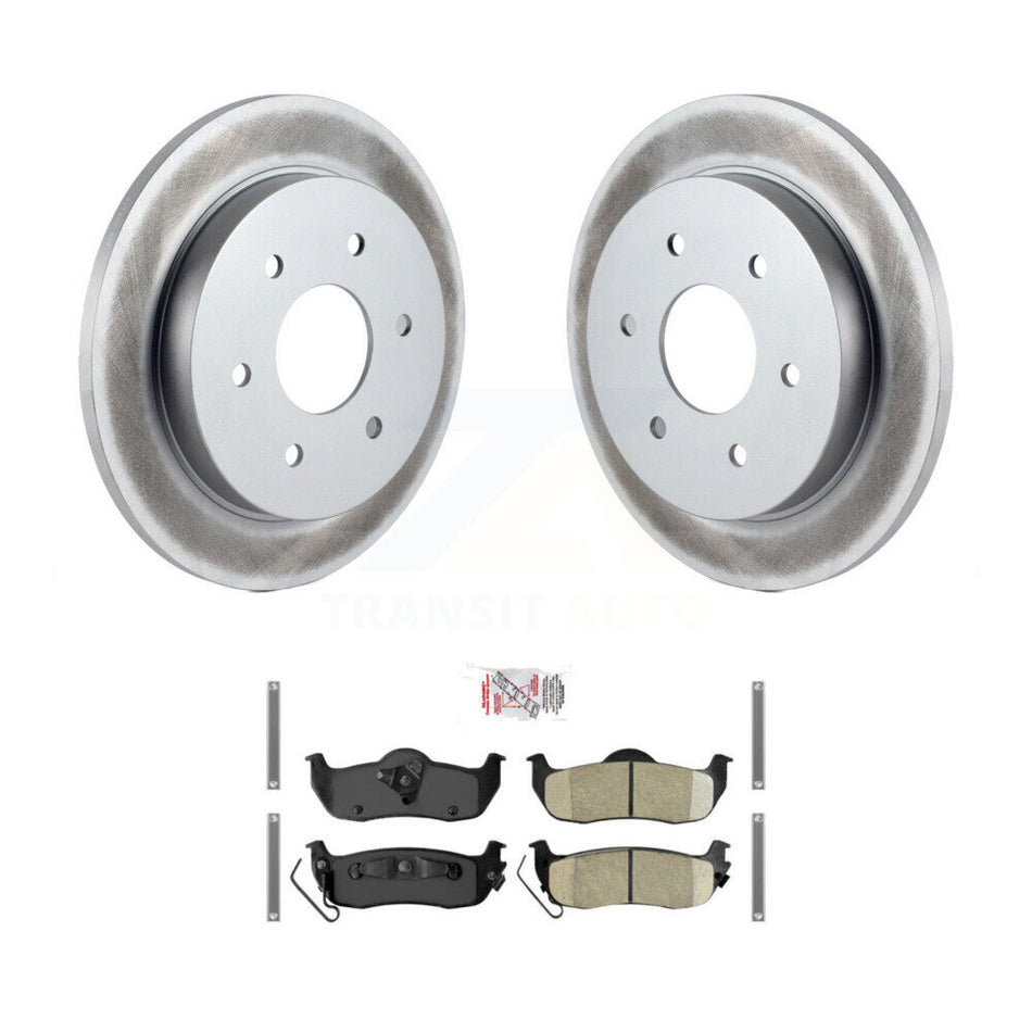 Rear Coated Brake Rotors Ceramic Pad Kit For Nissan TITAN Armada INFINITI QX56 Pathfinder KGA-103718
