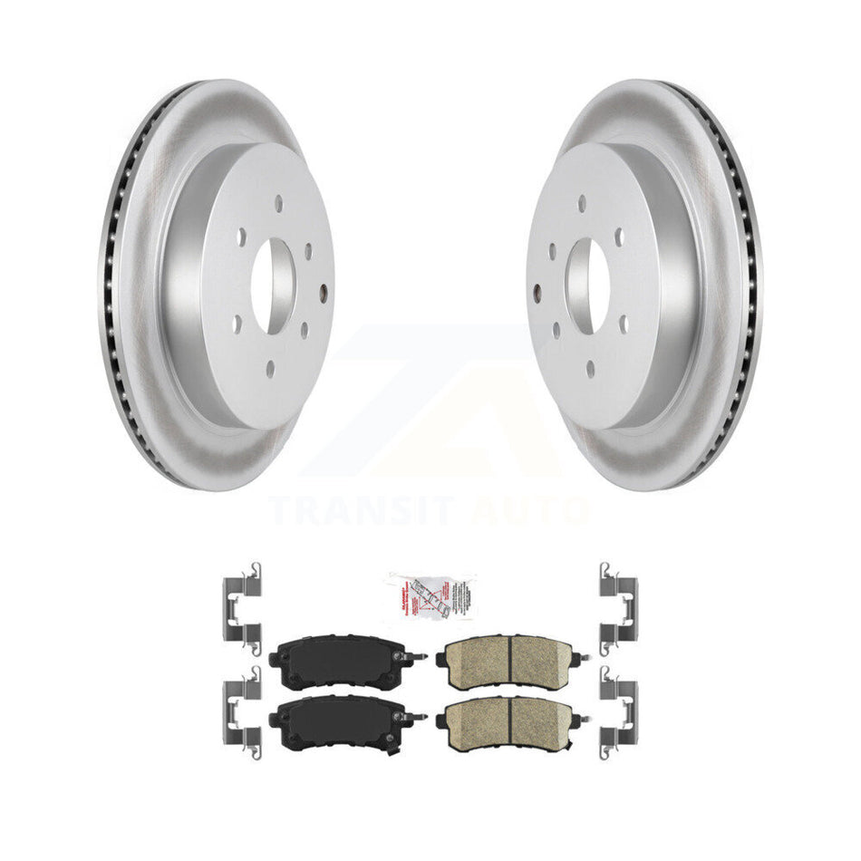 Rear Coated Disc Brake Rotors And Ceramic Pads Kit For INFINITI QX80 Nissan Armada QX56 KGA-103722