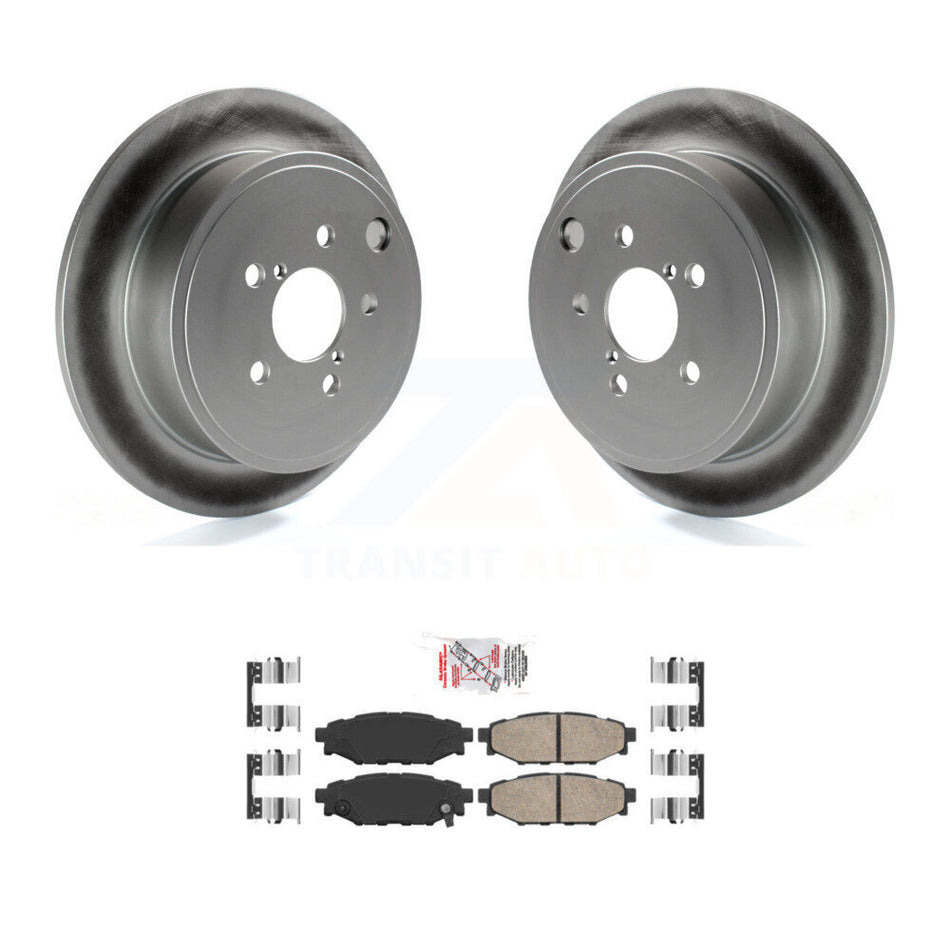 Rear Coated Brake Rotors Ceramic Pad Kit For Subaru Impreza Forester Outback Legacy Scion KGA-103728