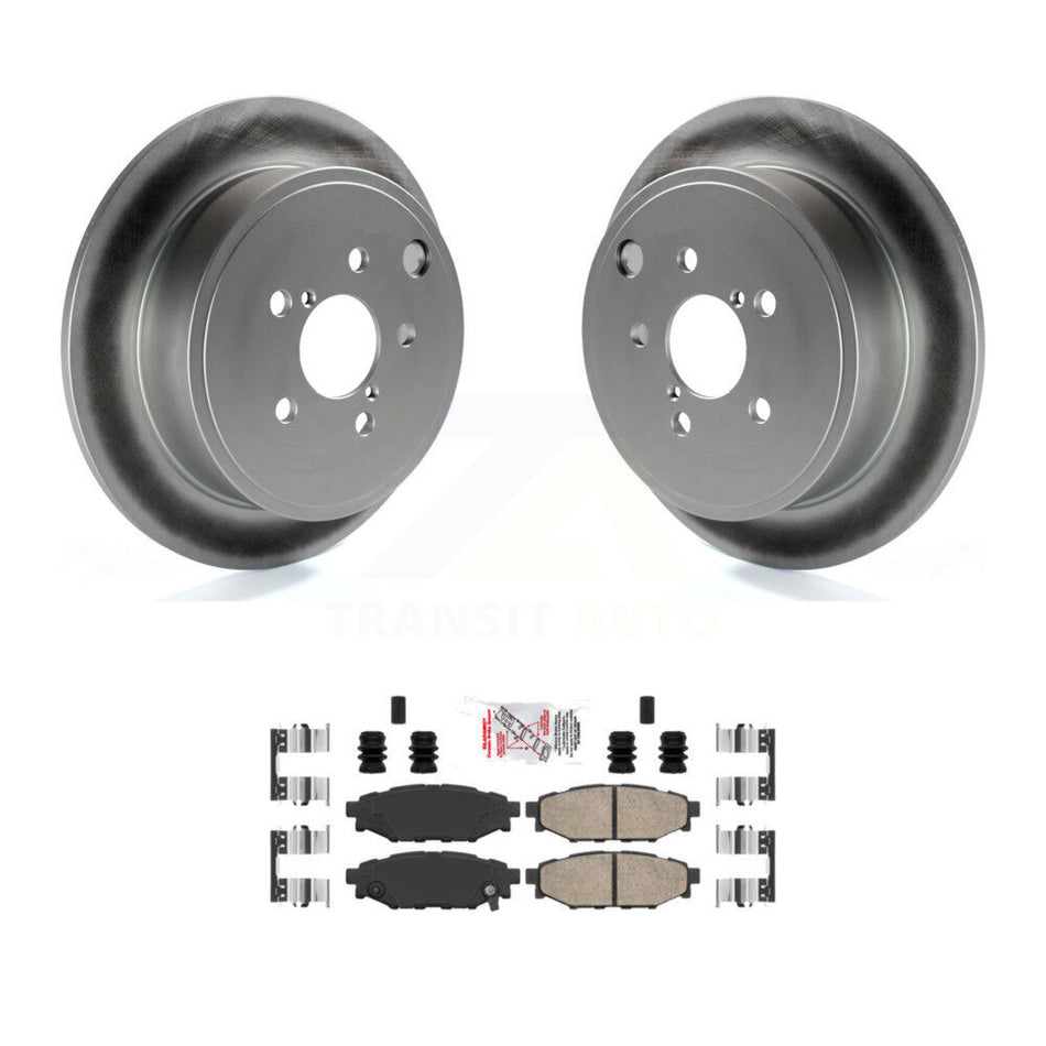 Rear Coated Brake Rotors Ceramic Pad Kit For Subaru Impreza Forester Outback Legacy Scion KGA-103729
