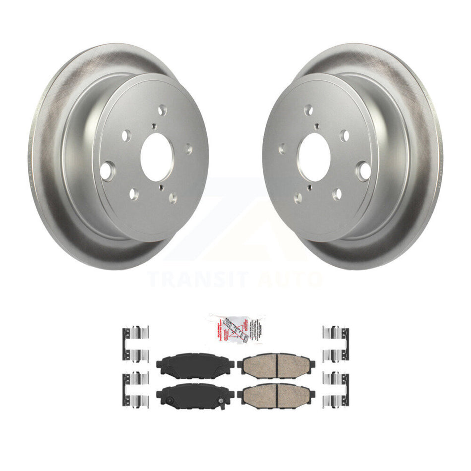 Rear Coated Disc Brake Rotors And Ceramic Pads Kit For Subaru WRX KGA-103740