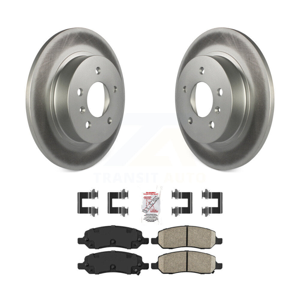 Rear Coated Disc Brake Rotor And Ceramic Pad Kit For 2006-2011 Buick Lucerne Cadillac DTS KGA-103745