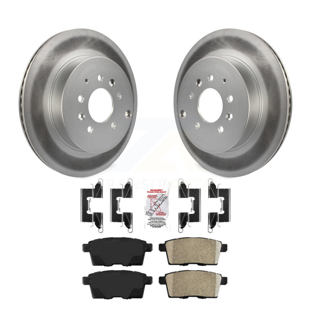 Rear Coated Disc Brake Rotors And Ceramic Pads Kit For 2007-2015 Mazda CX-9 KGA-103757