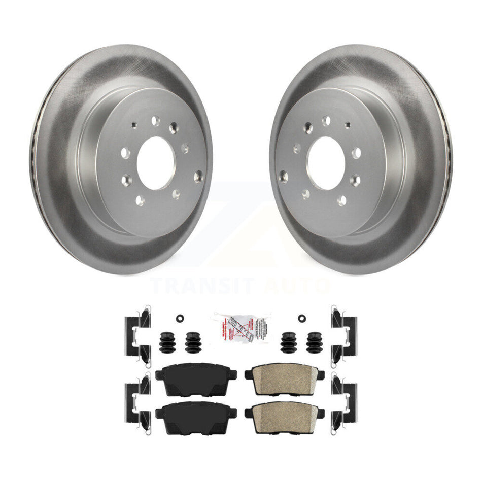 Rear Coated Disc Brake Rotors And Ceramic Pads Kit For 2007-2015 Mazda CX-9 KGA-103758