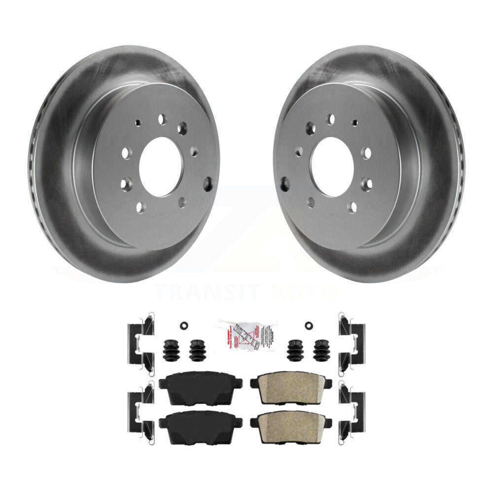 Rear Coated Disc Brake Rotors And Ceramic Pads Kit For Ford Edge Mazda CX-7 Lincoln MKX KGA-103760