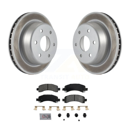Rear Coated Brake Rotor Semi-Metallic Pad Kit For Chevrolet GMC Avalanche 1500 Express XL KGA-103762