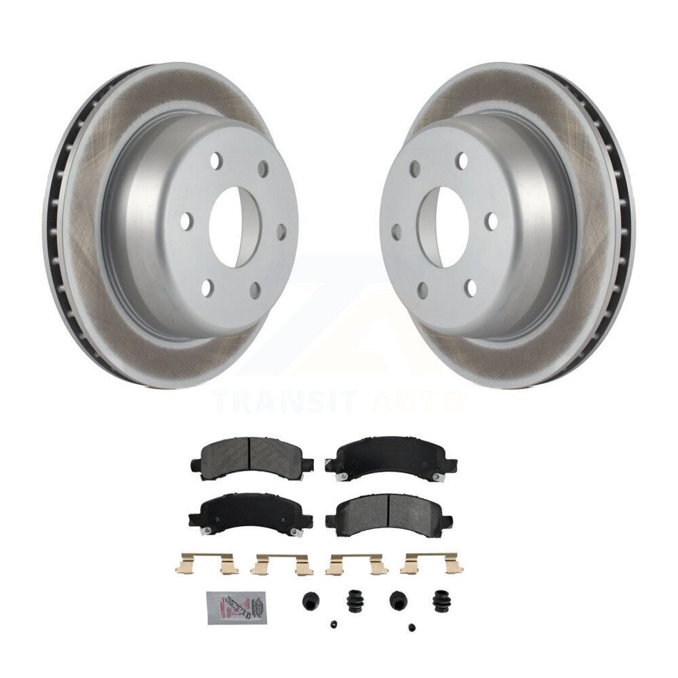 Rear Coated Brake Rotor Semi-Metallic Pad Kit For Chevrolet GMC Avalanche 1500 Express XL KGA-103762