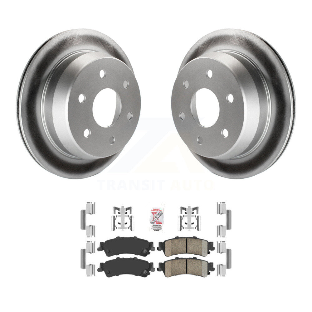Rear Coat Brake Rotors Ceramic Pad Kit For Chevrolet GMC Silverado 1500 Sierra Classic XL KGA-103768